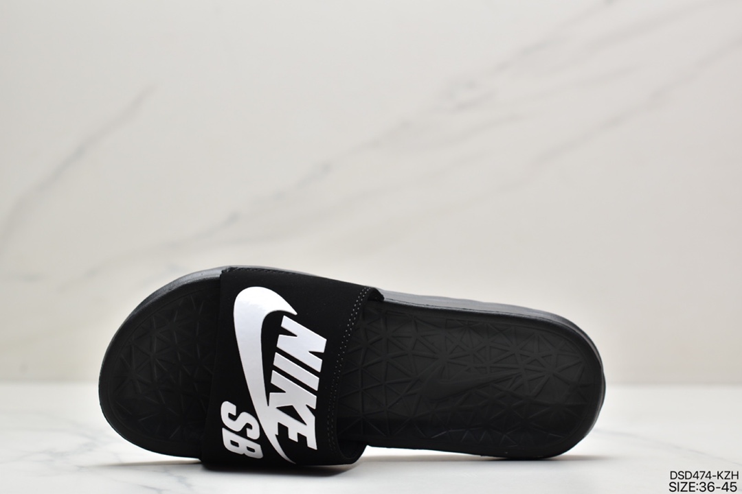 2018 Summer New NBA x Nike Benassi SolarSoft Slide 2 Sports Beach Slippers ”NBA Black and White” 840067-601