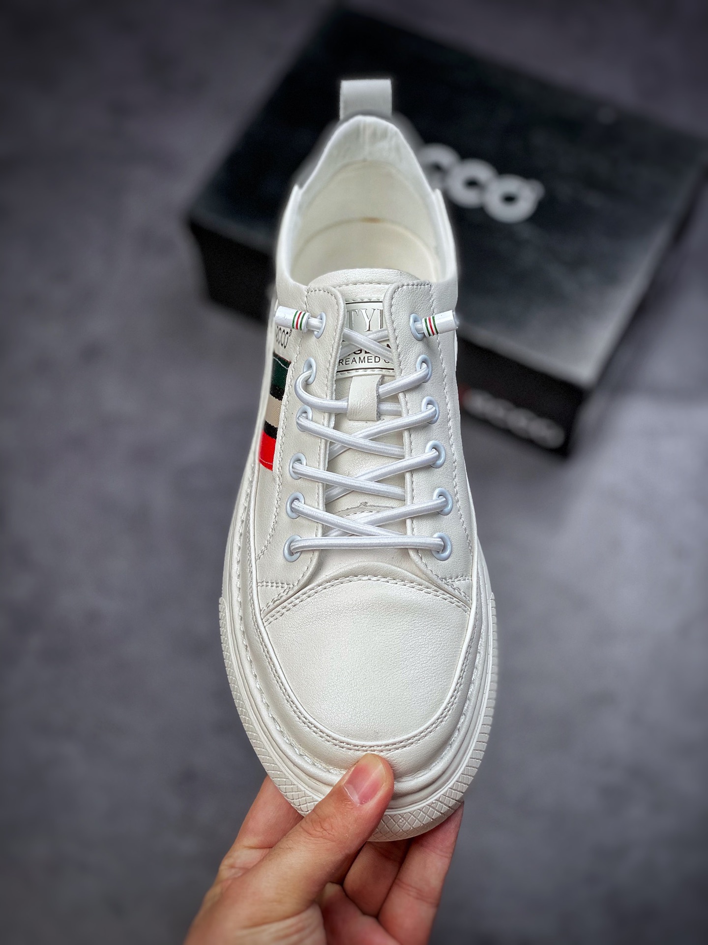 ECCO love step Huang Jingyu the same casual small leather shoes with clear texture of the first layer of calfskin