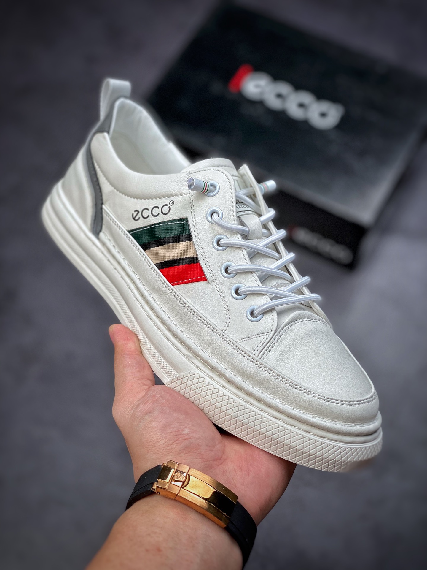 ECCO love step Huang Jingyu the same casual small leather shoes with clear texture of the first layer of calfskin