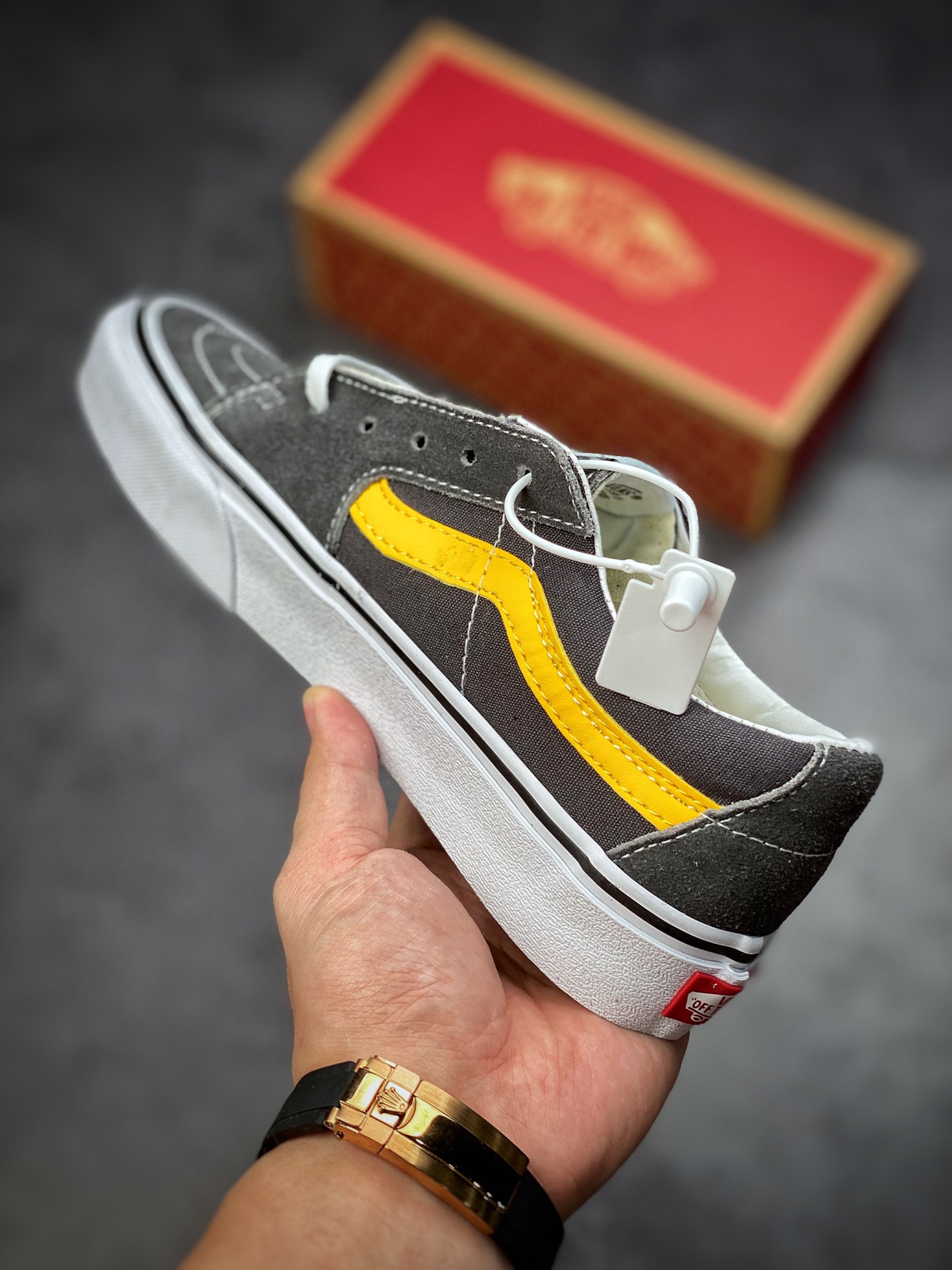 Shawn Yue with the same Vans Sk8-Low black and yellow VANS Vans Sk8-Low VN0A4UUKB61