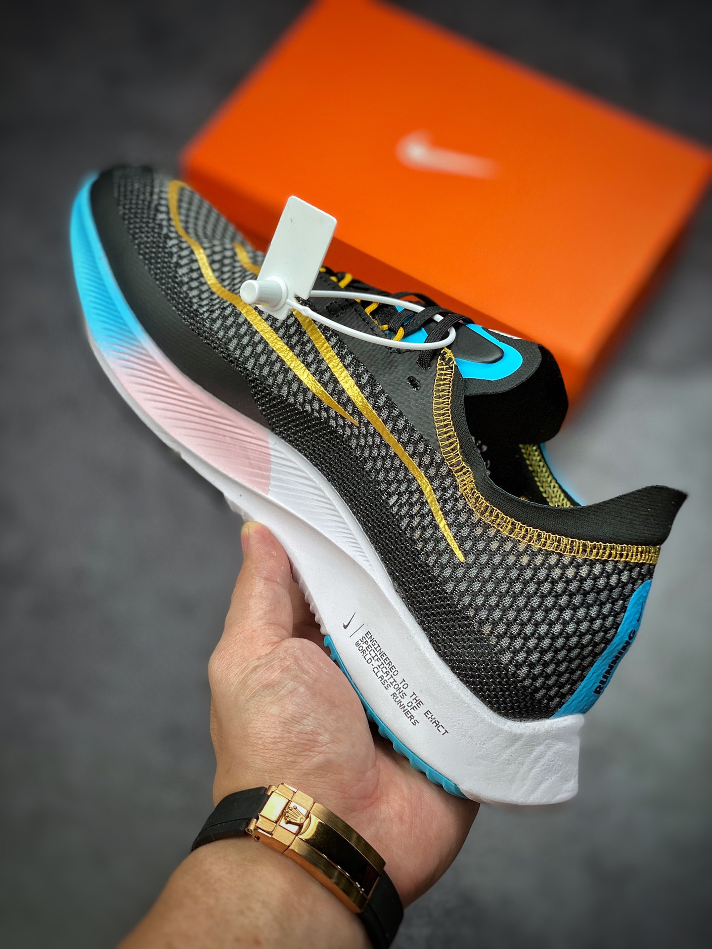 180 Nike ZoomX Streakfly Proto Running”Black/Gold/Sky Blue/Pink”5K/10K短跑马慢跑鞋DH9275-102