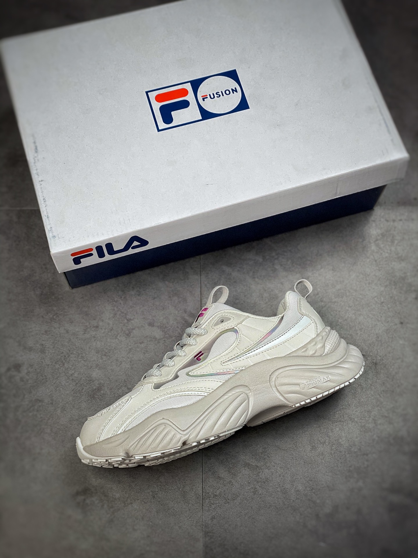 Fila FUSION Conch Conch series dad wind heightened retro neutral casual sports jogging shoes T12W217303FNS