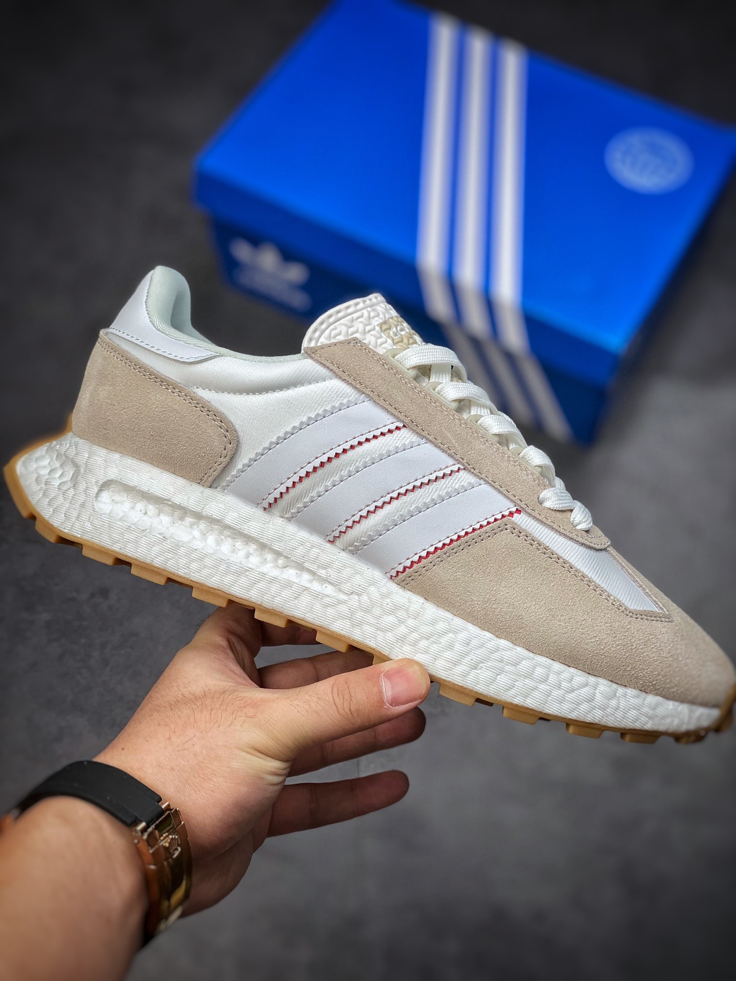 Adidas Originals Retropy E5 White Light Brown Popcorn Midsole GZ6387