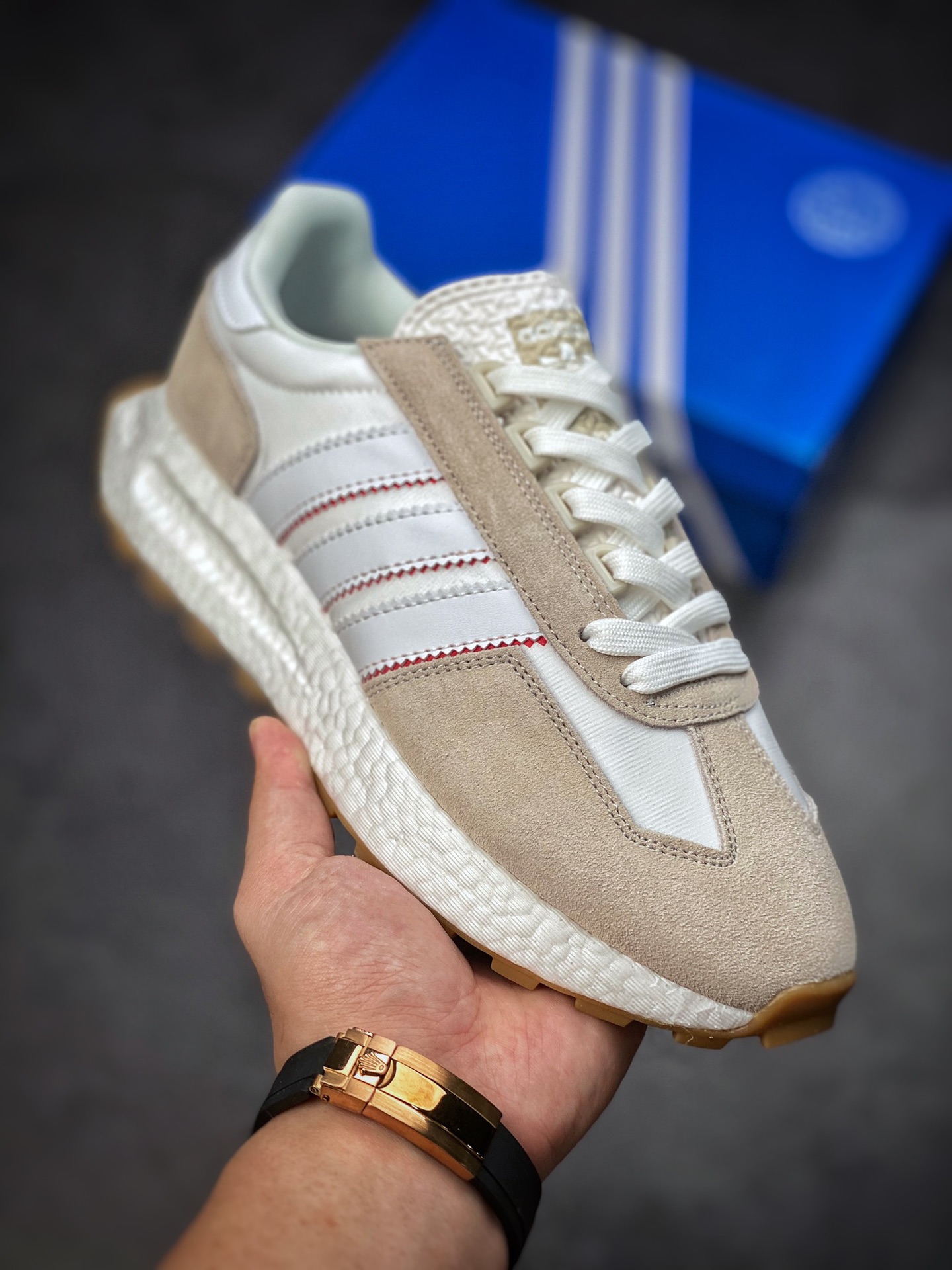 Adidas Originals Retropy E5 White Light Brown Popcorn Midsole GZ6387