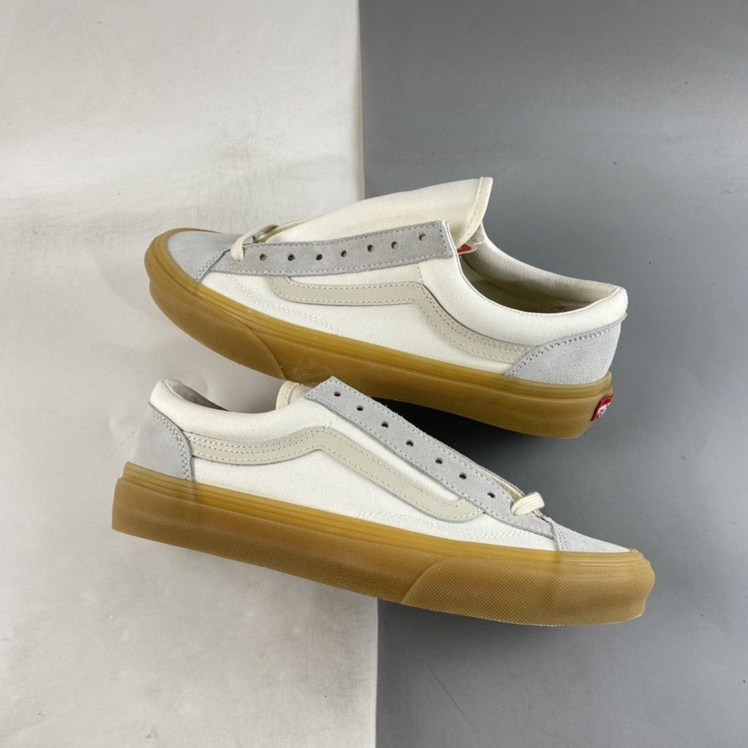 Vans Style 36 Vans 2022 Beige Raw Rubber Sole Retro Low-Top Casual Sports Board Shoes VN0A54F6A9E1