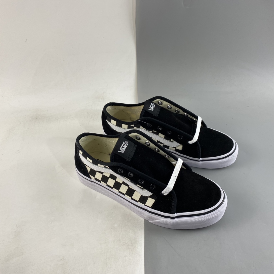 Vans Actice Vans official edging series white side striped checkerboard retro couple shoes VN0A3WKZ5GX