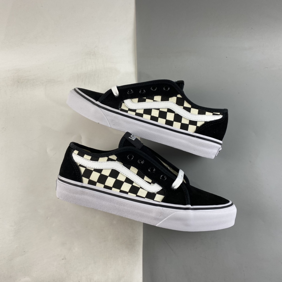 Vans Actice Vans official edging series white side striped checkerboard retro couple shoes VN0A3WKZ5GX