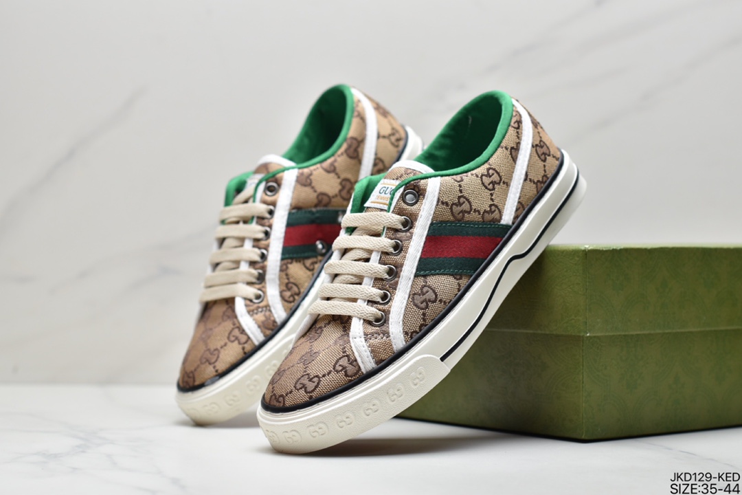 GUCCI Tennis 1977 Print Sneaker Canvas Print Vintage Casual Sneakers