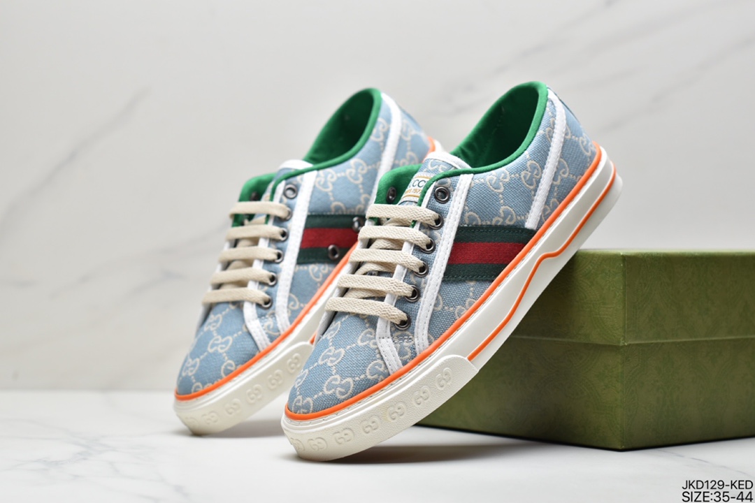 GUCCI Tennis 1977 Print Sneaker Canvas Print Vintage Casual Sneakers