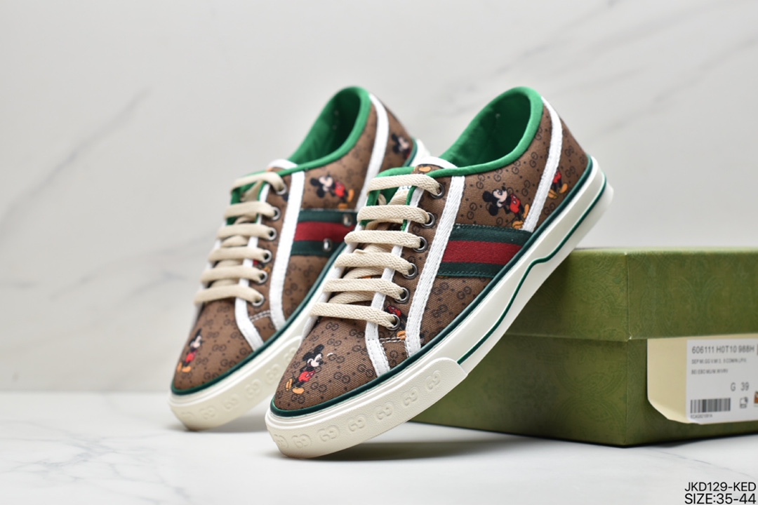 GUCCI Tennis 1977 Print Sneaker Canvas Print Vintage Casual Sneakers