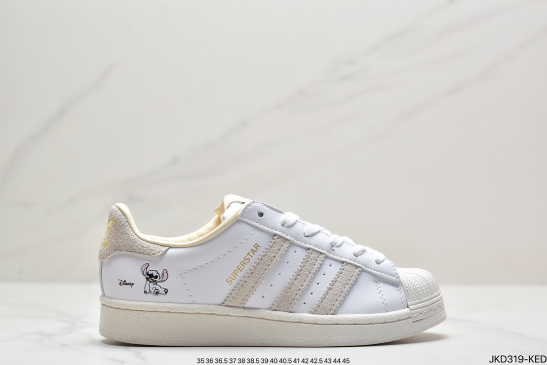 Adidas originals Superstar X Lilo u0026 Stitch cartoon joint shell head shoes HQ6356