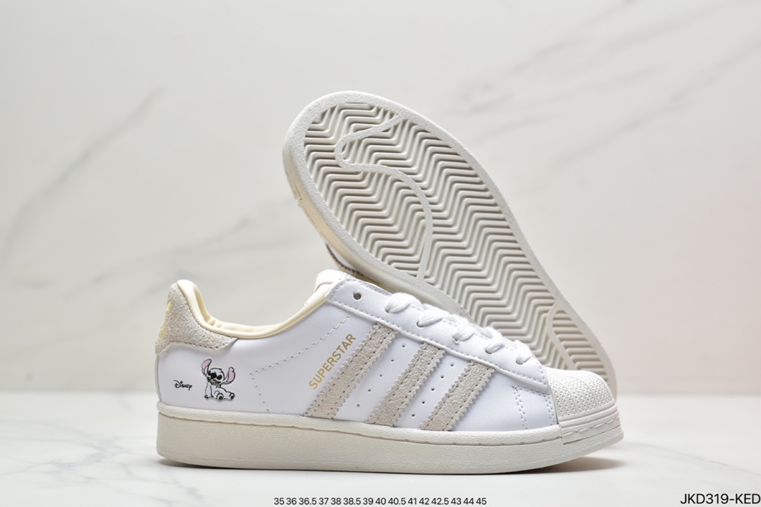 Adidas originals Superstar X Lilo u0026 Stitch cartoon joint shell head shoes HQ6356