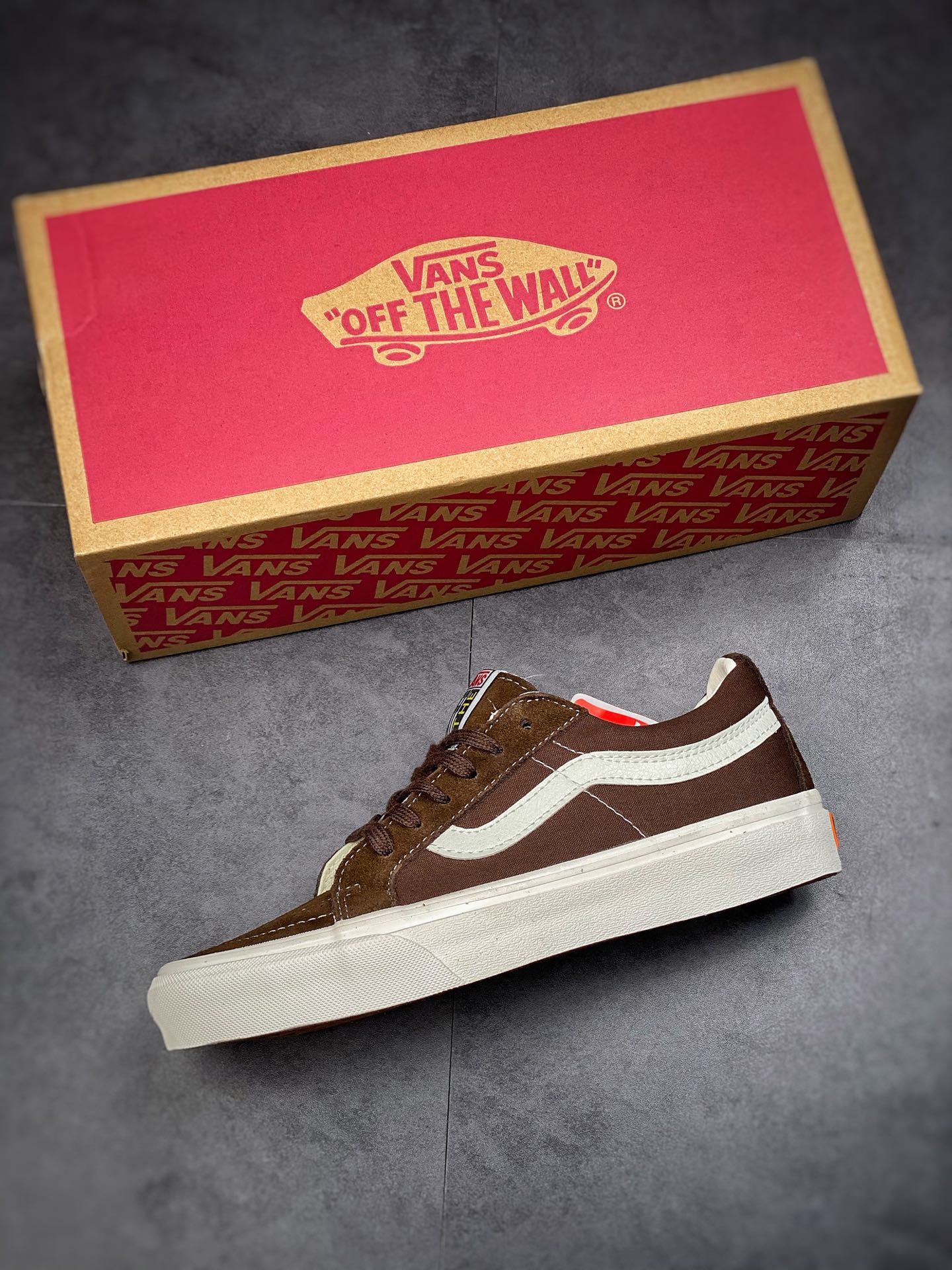 Vans Sk8-Low Retro Brown Couple Sports Casual Canvas Shoes VN0A4UW15A5