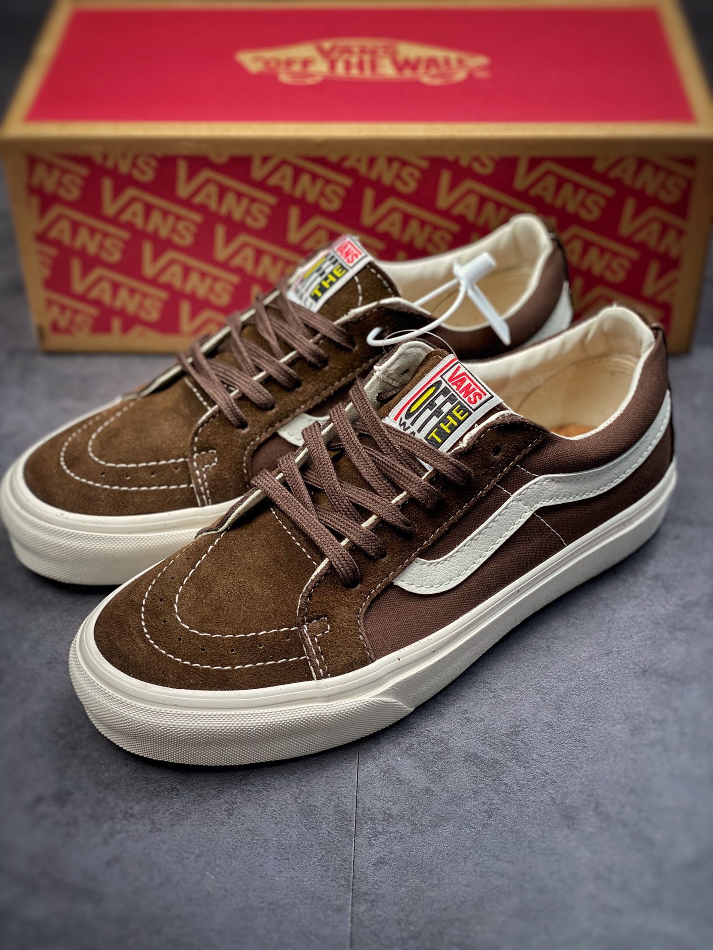 Vans Sk8-Low Retro Brown Couple Sports Casual Canvas Shoes VN0A4UW15A5