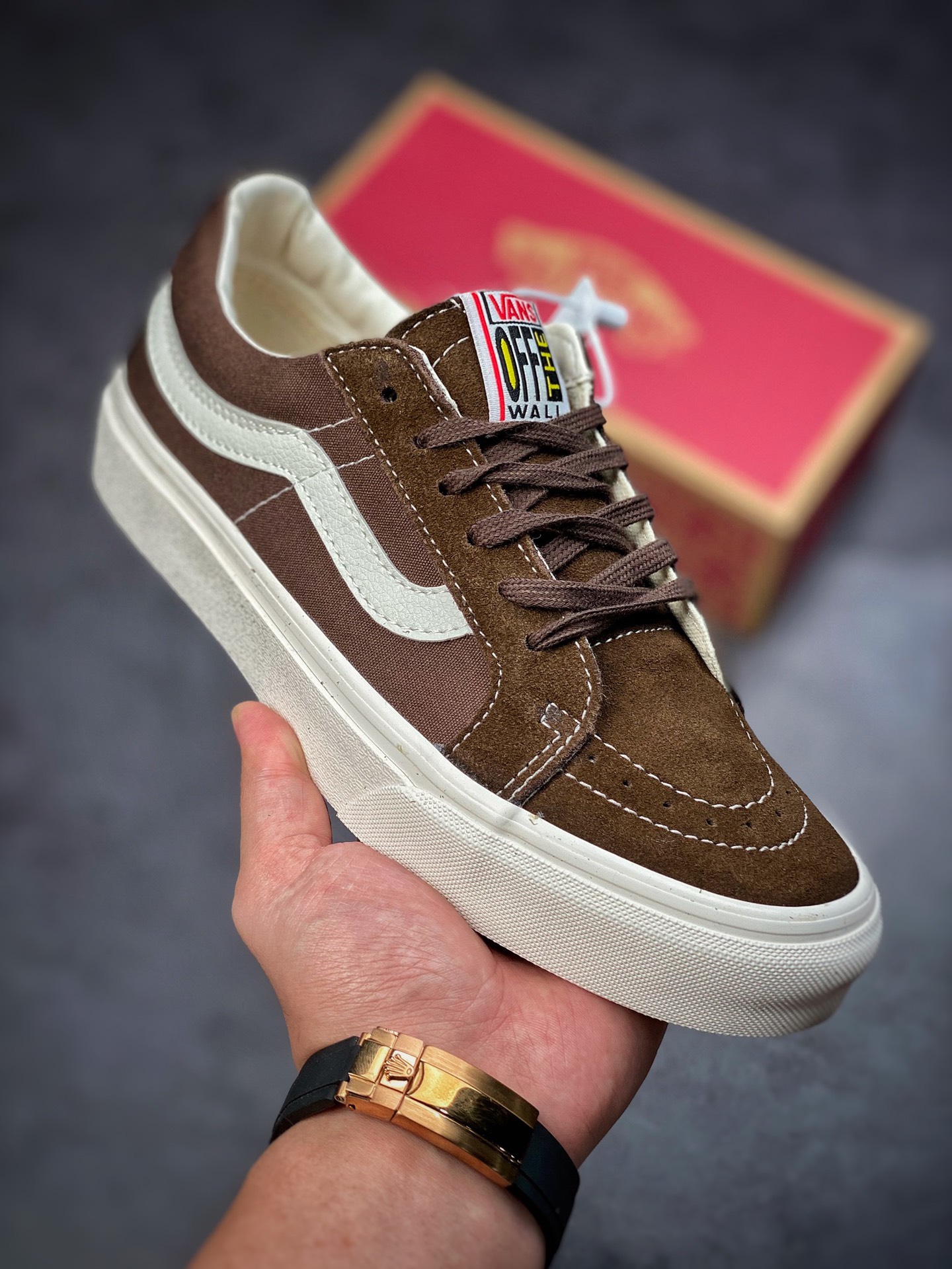 Vans Sk8-Low Retro Brown Couple Sports Casual Canvas Shoes VN0A4UW15A5