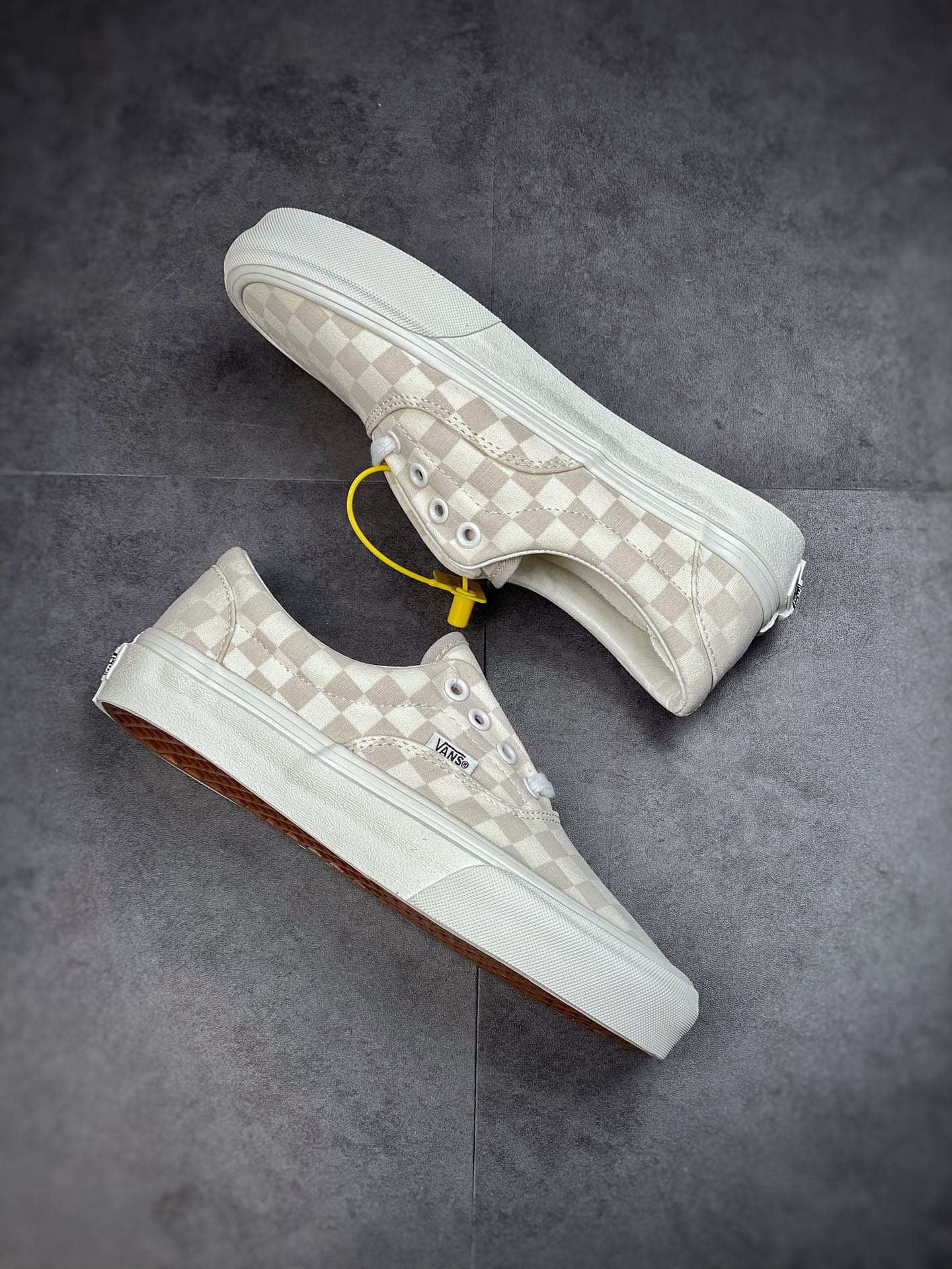 Vans Era Vans official milk tea color checkerboard low-top casual board shoes VN0A5JMLDR9