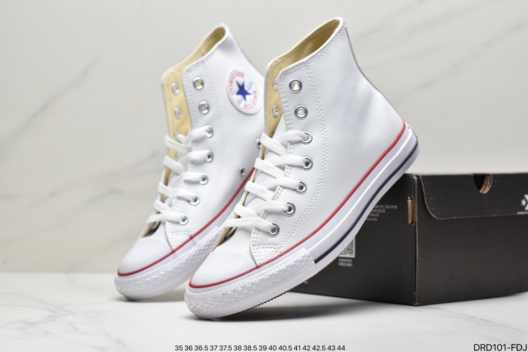 CONVERSE counter quality All Star Lift fashion thick-soled high-top leather panel shoes 103773