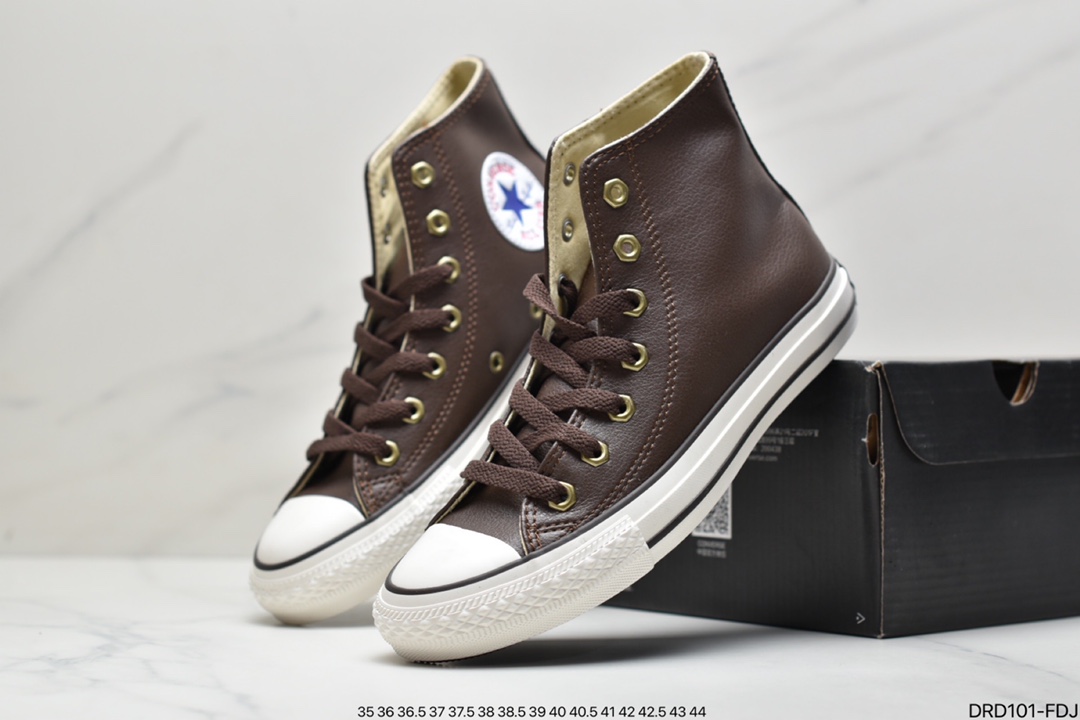 CONVERSE counter quality All Star Lift fashion thick-soled high-top leather panel shoes 103773