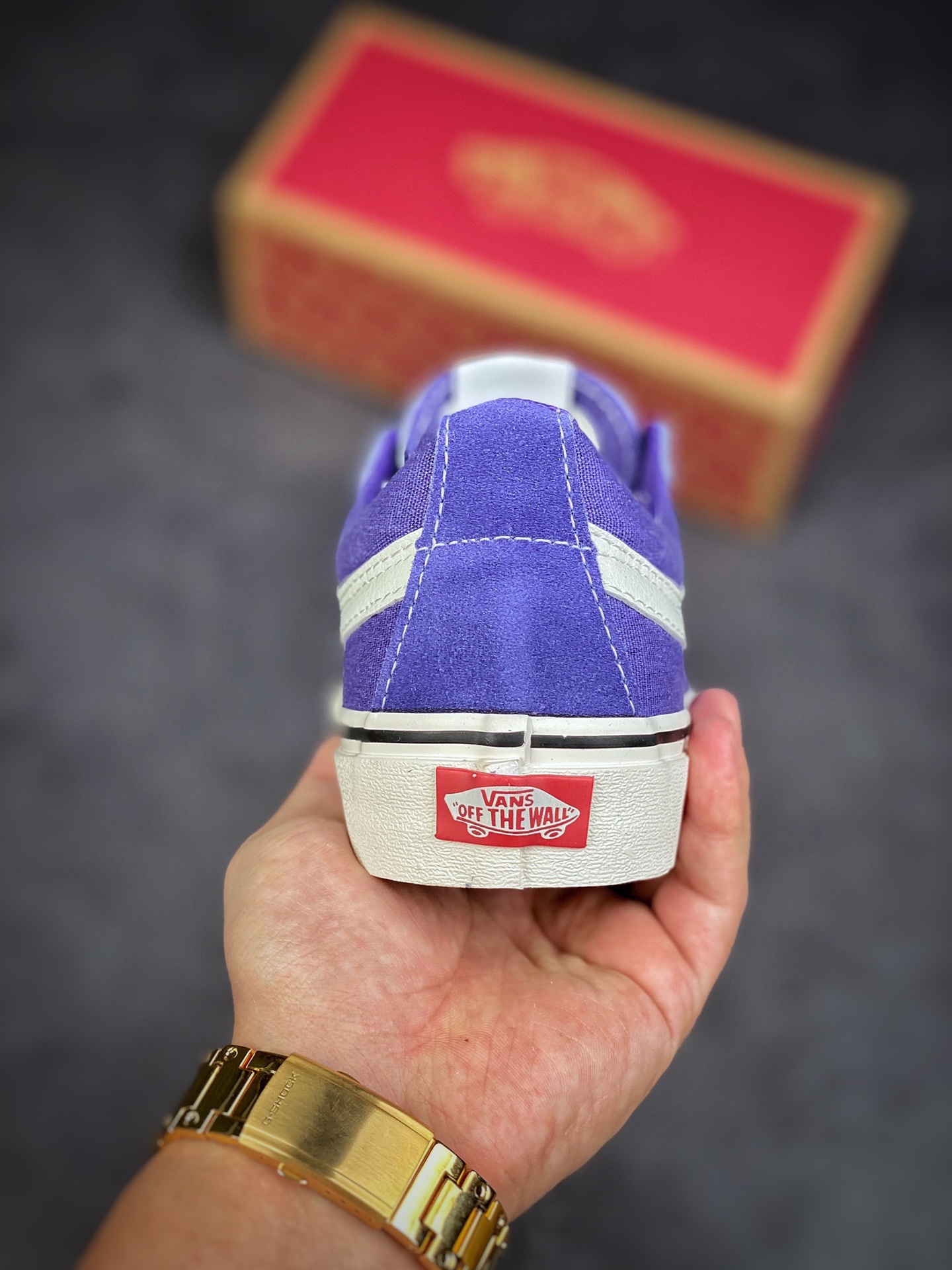 Vans Sk8-Low purple blue Shawn Yue with the same 2022 spring and summer new VN0A4UWIB82