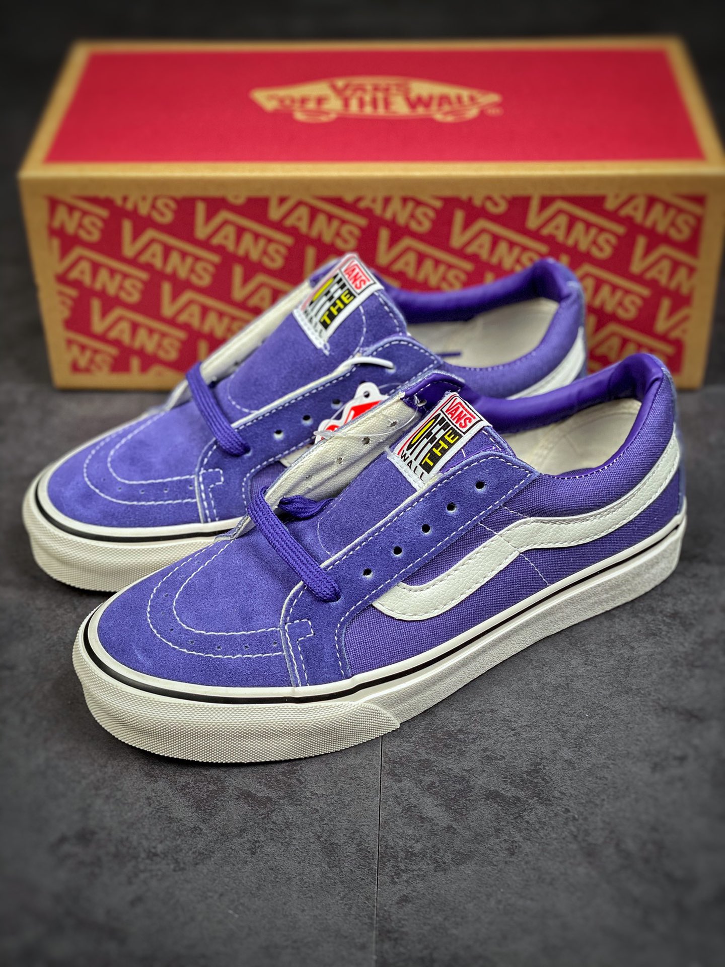 Vans Sk8-Low purple blue Shawn Yue with the same 2022 spring and summer new VN0A4UWIB82