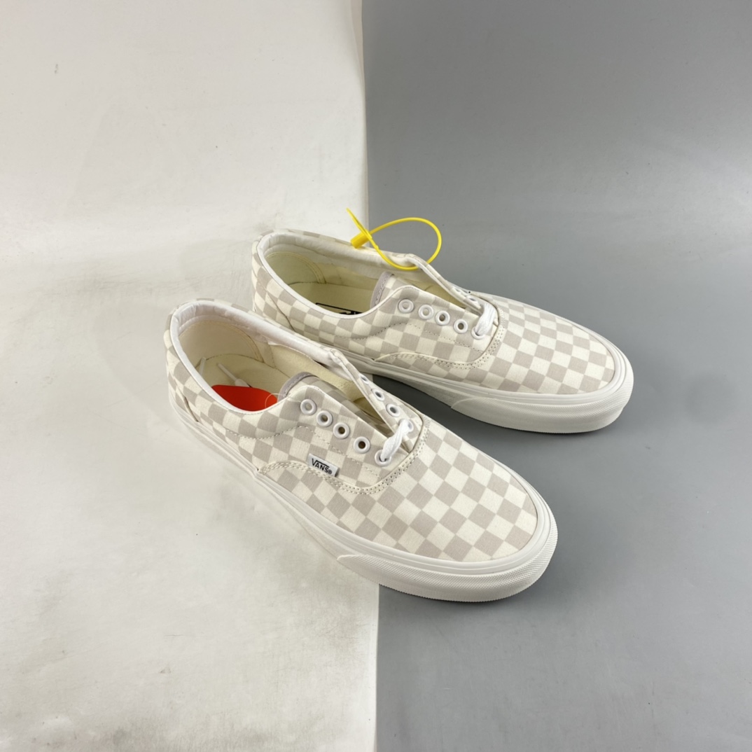 Vans Era Vans official milk tea color checkerboard low-top casual board shoes VN0A5JMLDR9