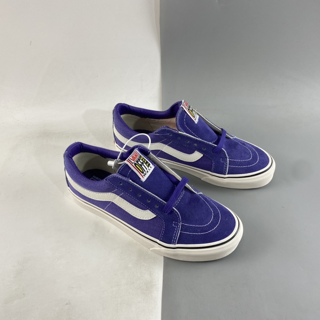 Vans Sk8-Low Reissue S Shawn Yue same purple-blue low-top casual board shoes VN0A4UWIAOS