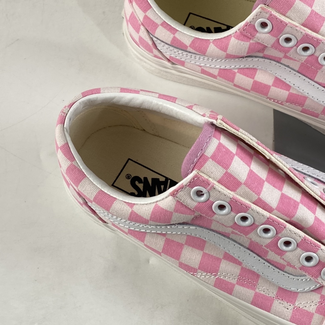 Vans Old Skool Vans Official Cherry Blossom Powder Checkerboard Shoe Canvas Shoes VN0A7Q2JZY2