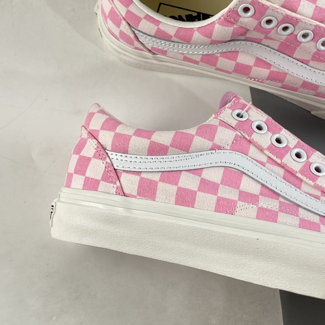 Vans Old Skool Vans Official Cherry Blossom Powder Checkerboard Shoe Canvas Shoes VN0A7Q2JZY2