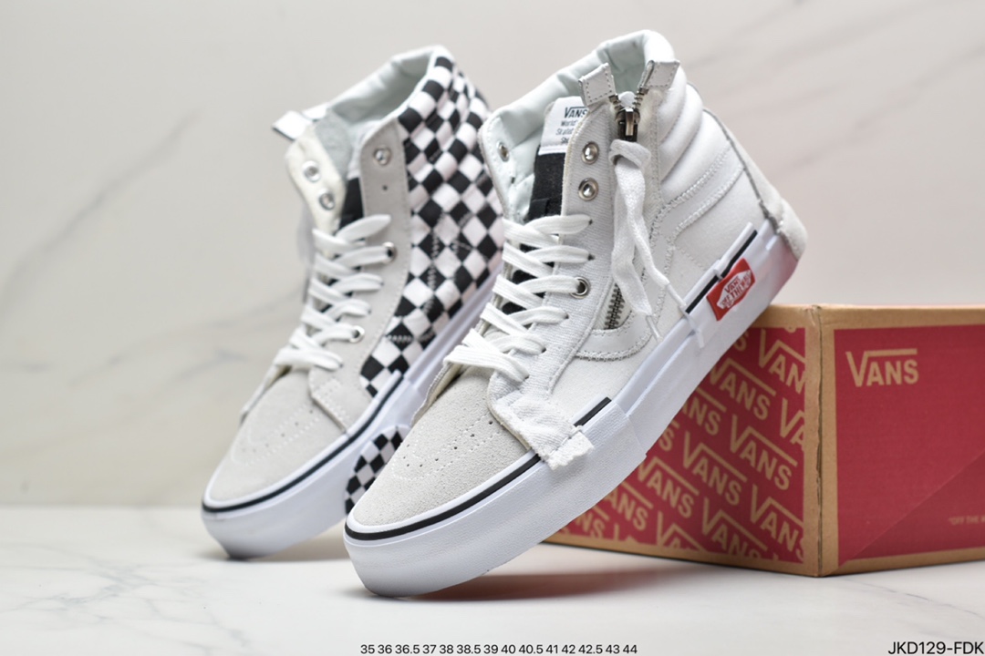 Vans Vault Sk8-Hi Cap LX Official New New Generation Deconstruction High-Top Canvas Shoes 2202SCYTIS