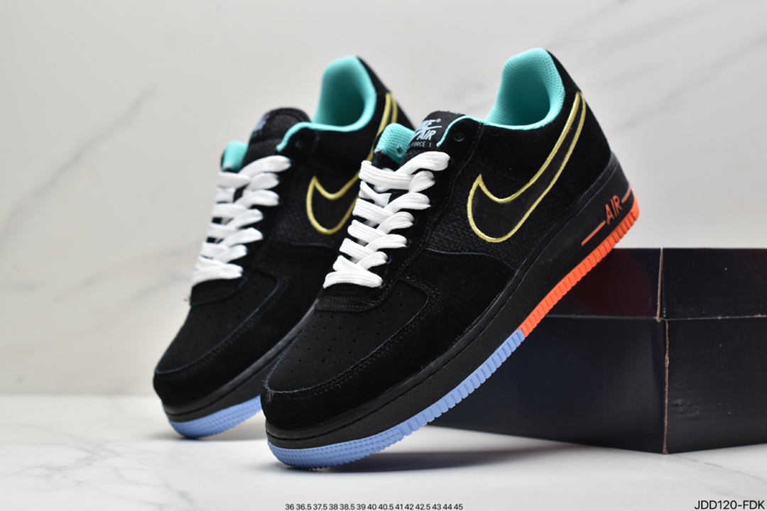 Nike Air Force 1'07 Low ”Black Multi” Air Force One Classic Low Top Sneakers ”Black Color Unity” DM9051-001