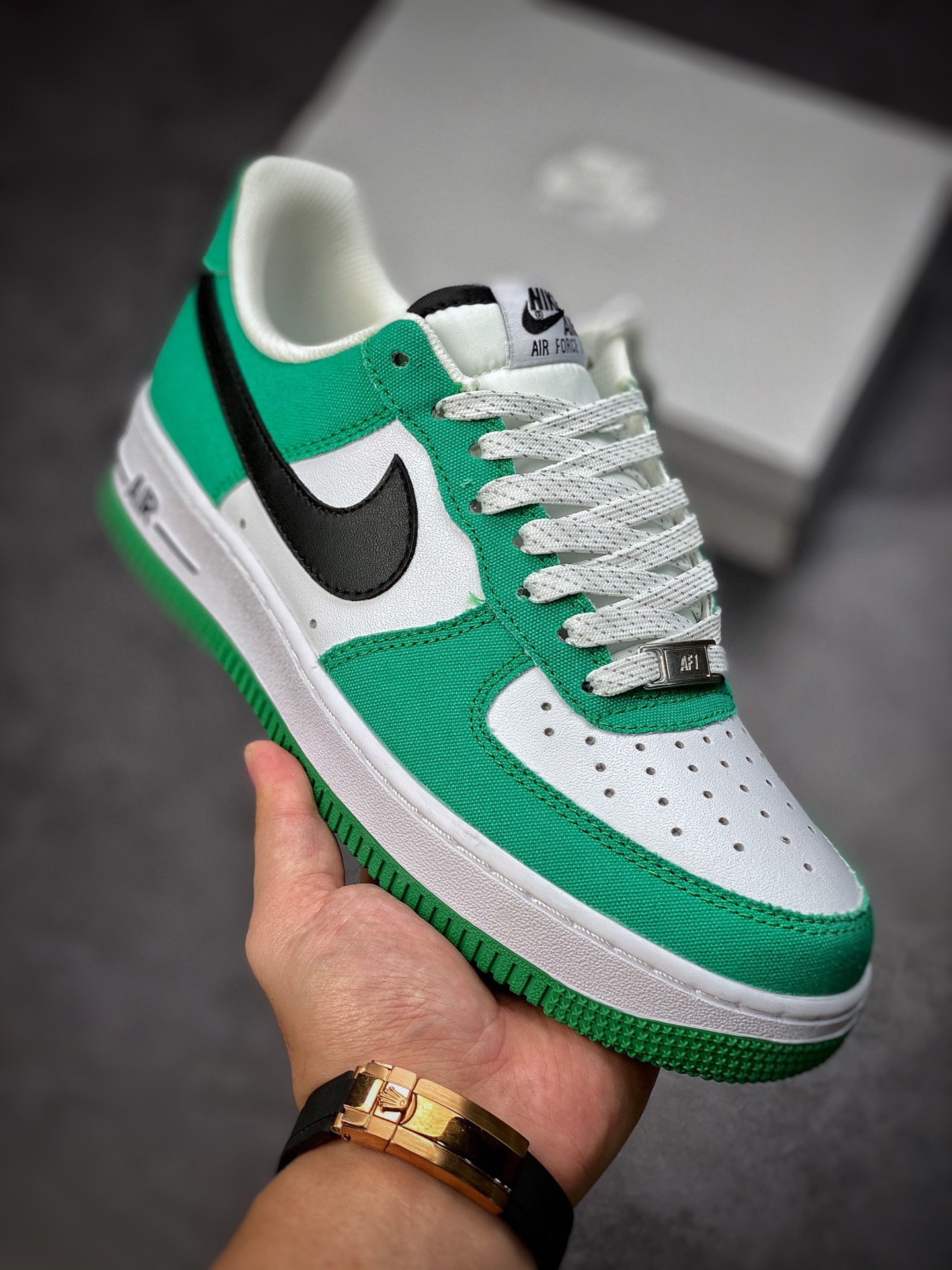 Nike Air Force 1 Low 07 White Green #Original Last Original Cardboard 315122-105