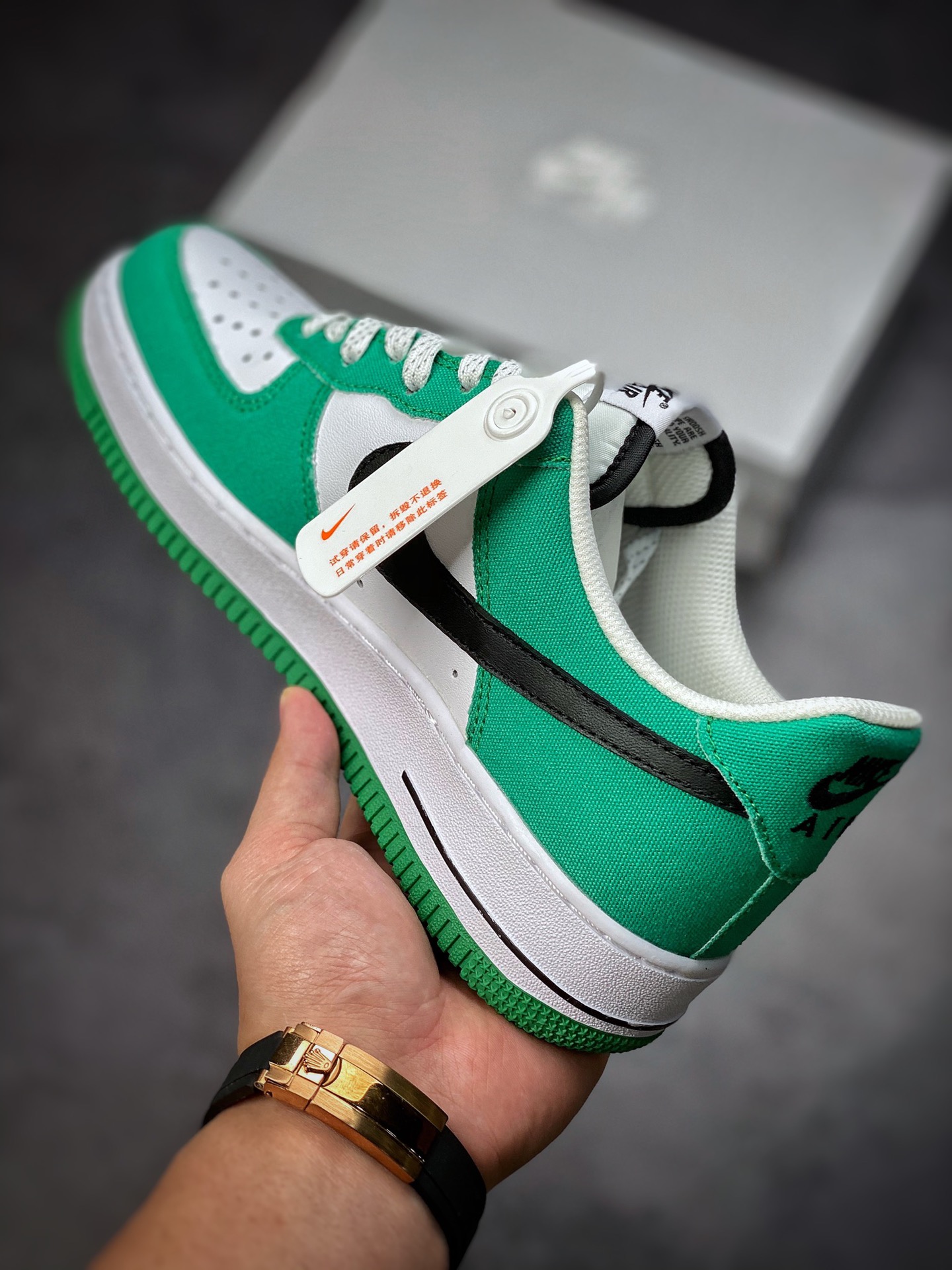 Nike Air Force 1 Low 07 White Green #Original Last Original Cardboard 315122-105