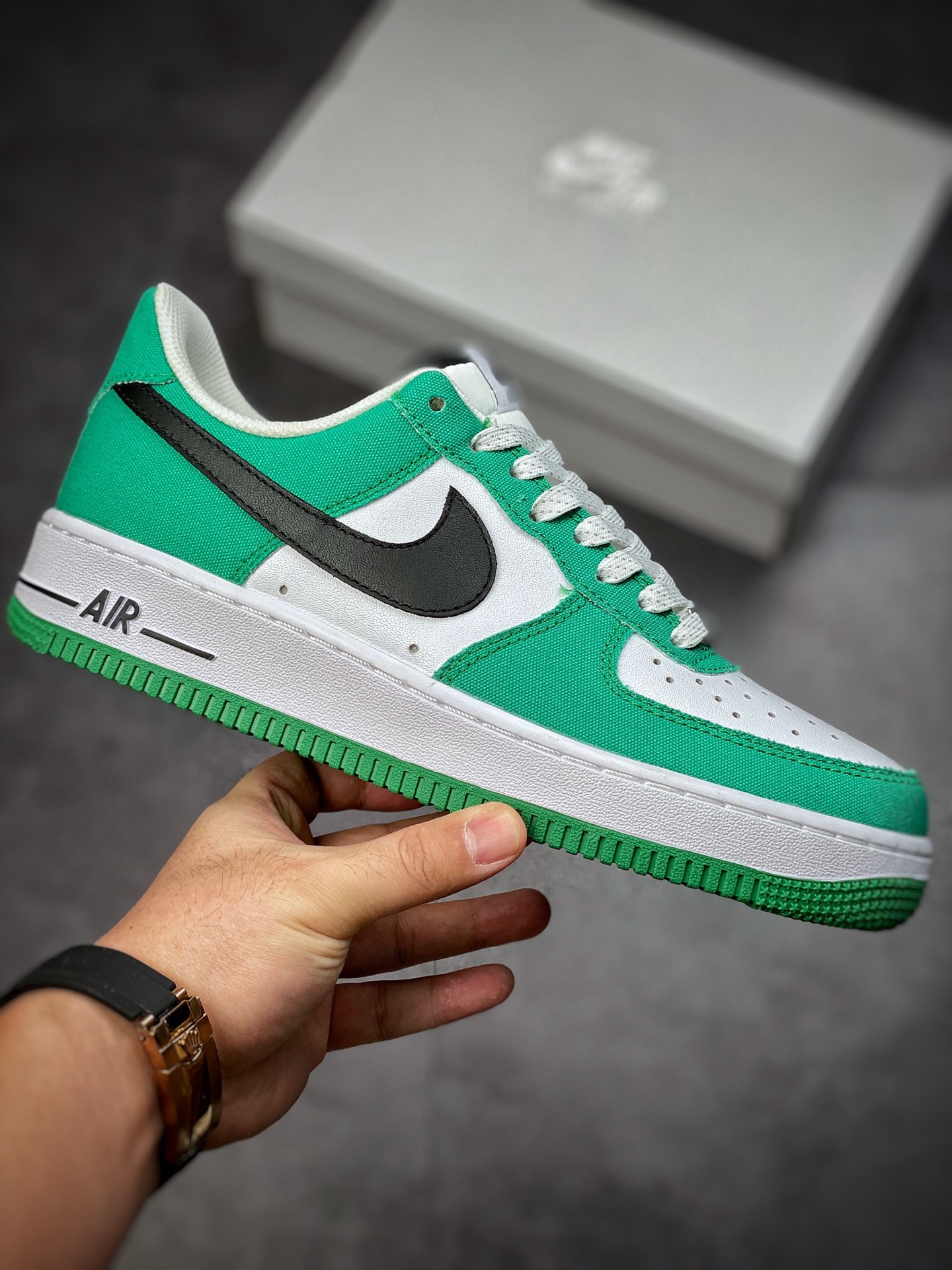 Nike Air Force 1 Low 07 White Green #Original Last Original Cardboard 315122-105