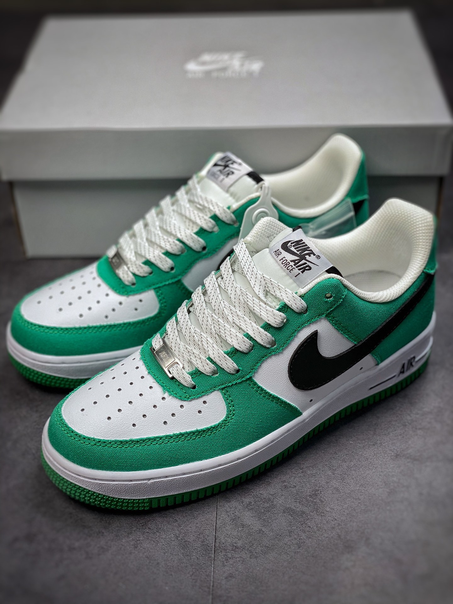 Nike Air Force 1 Low 07 White Green #Original Last Original Cardboard 315122-105