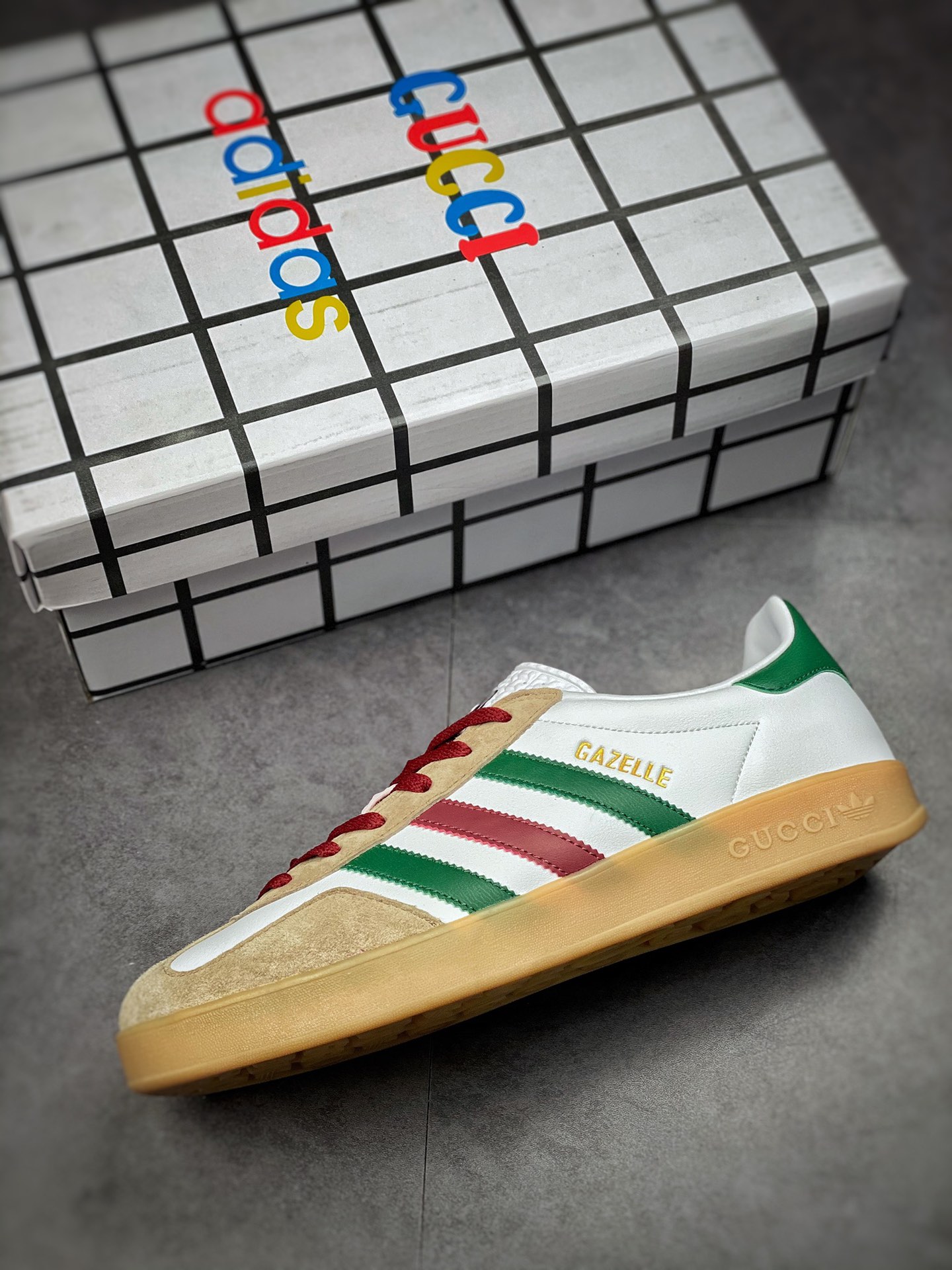 Adidas x GUCCI Blockbuster Co-branded Trefoil Logo and Iconic Three Bars