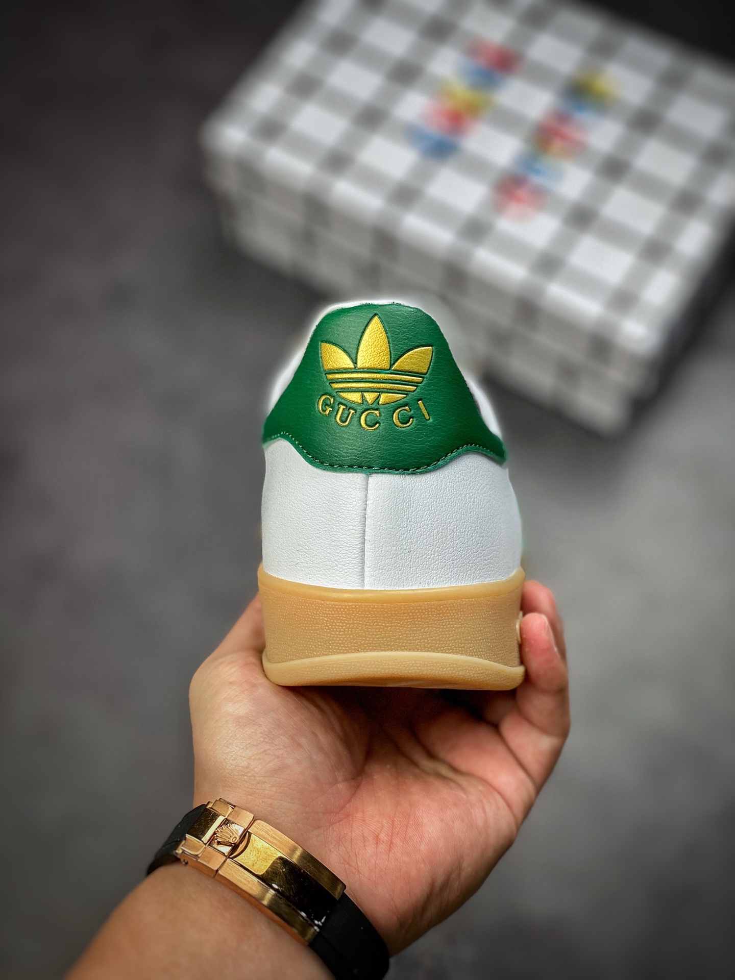 Adidas x GUCCI Blockbuster Co-branded Trefoil Logo and Iconic Three Bars