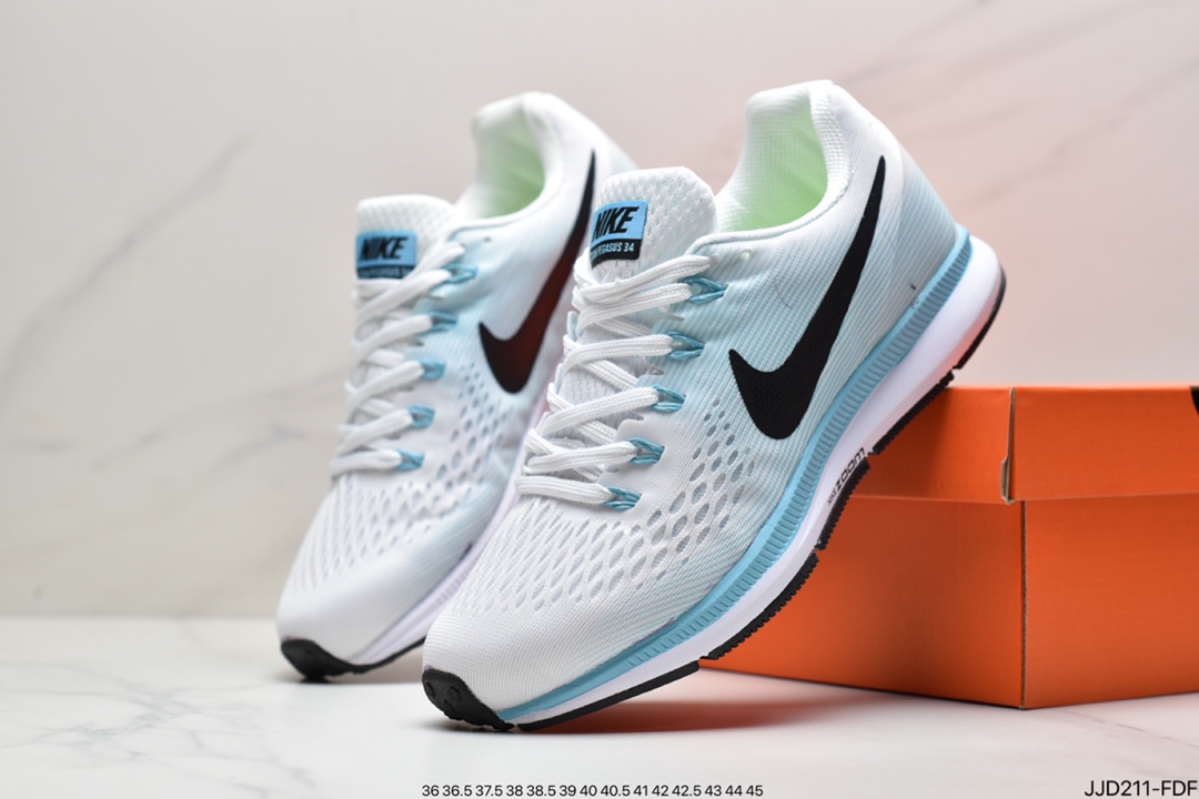 130 真标登月Zoom Pegasus 34代跑鞋 黑白配色 880555