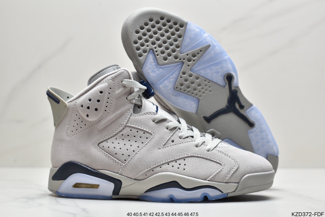 Nike Air Jordan 6 Retro ”University Blue/UNC” Jordan AJ6 generation retro casual culture basketball shoes CT8529