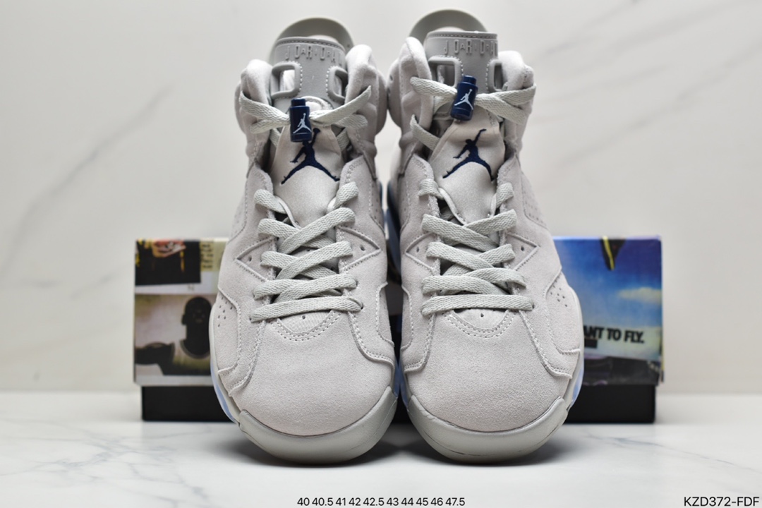 Nike Air Jordan 6 Retro ”University Blue/UNC” Jordan AJ6 generation retro casual culture basketball shoes CT8529