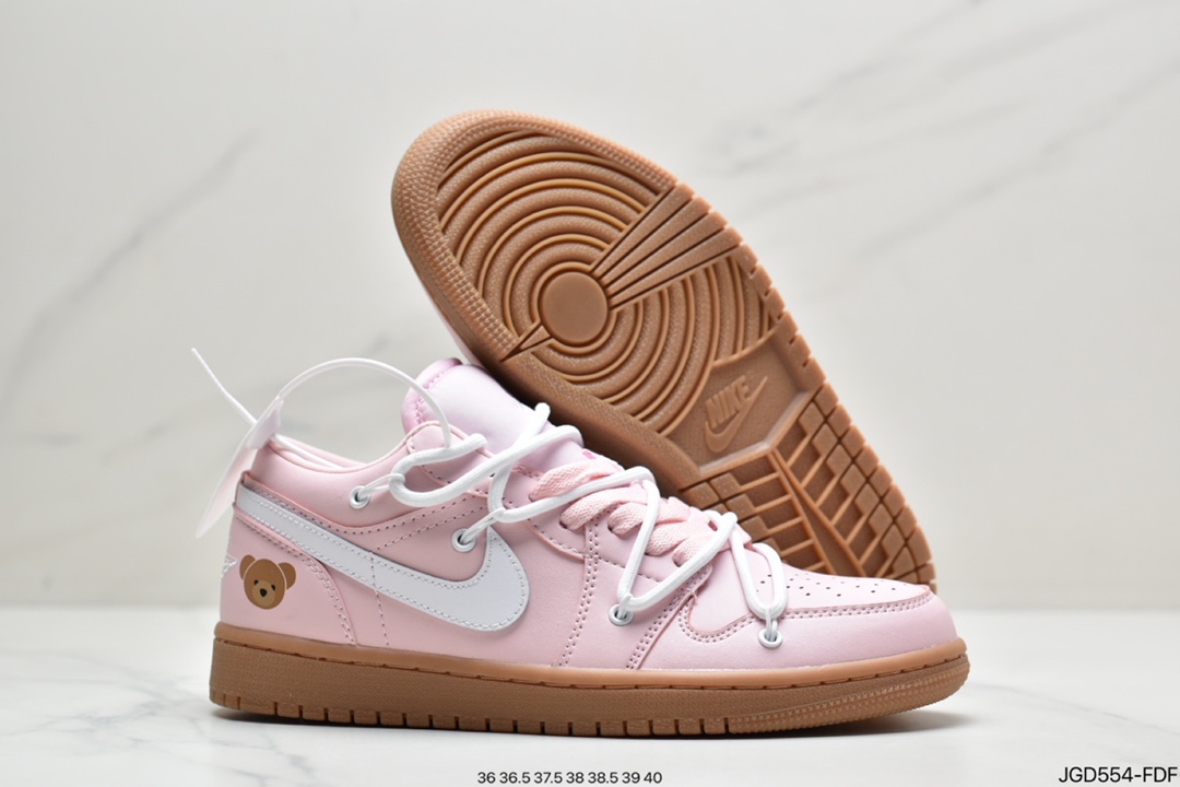 Nike Wmns Air Jordan 1 Low”White Wolf Grey”AJ1 Jordan Generation Low-Top Basketball Shoes DC0774