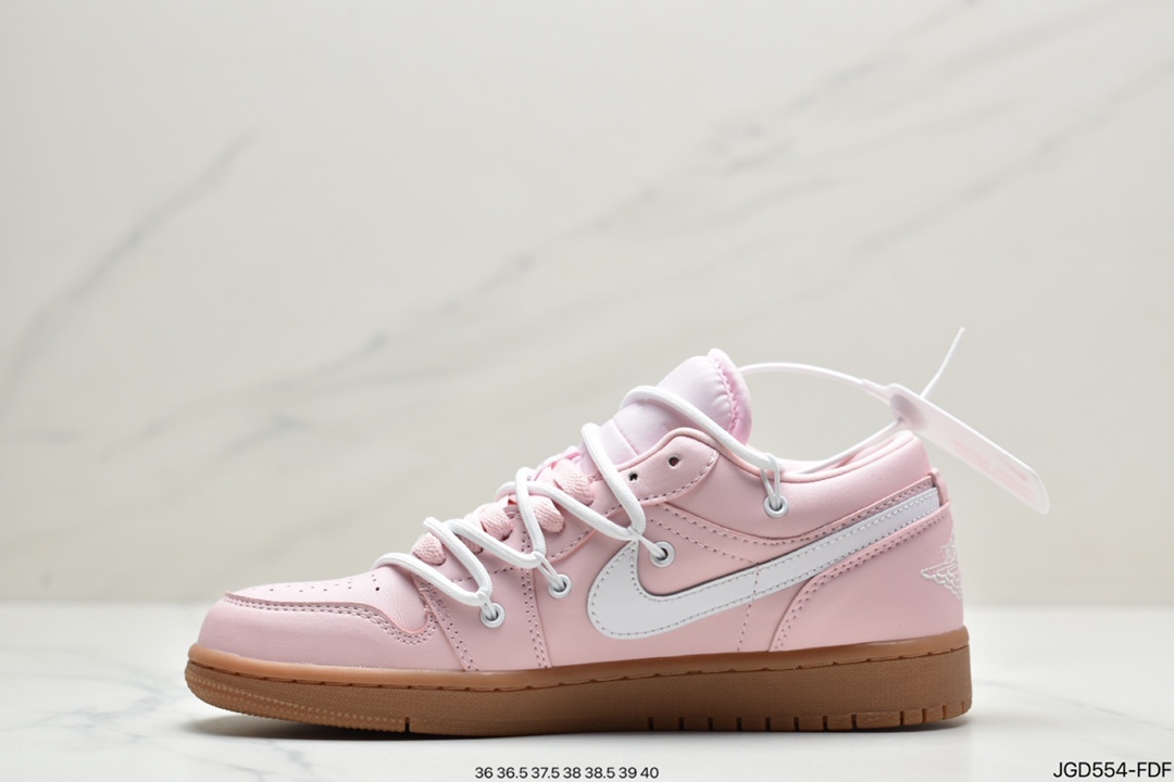 Nike Wmns Air Jordan 1 Low”White Wolf Grey”AJ1 Jordan Generation Low-Top Basketball Shoes DC0774