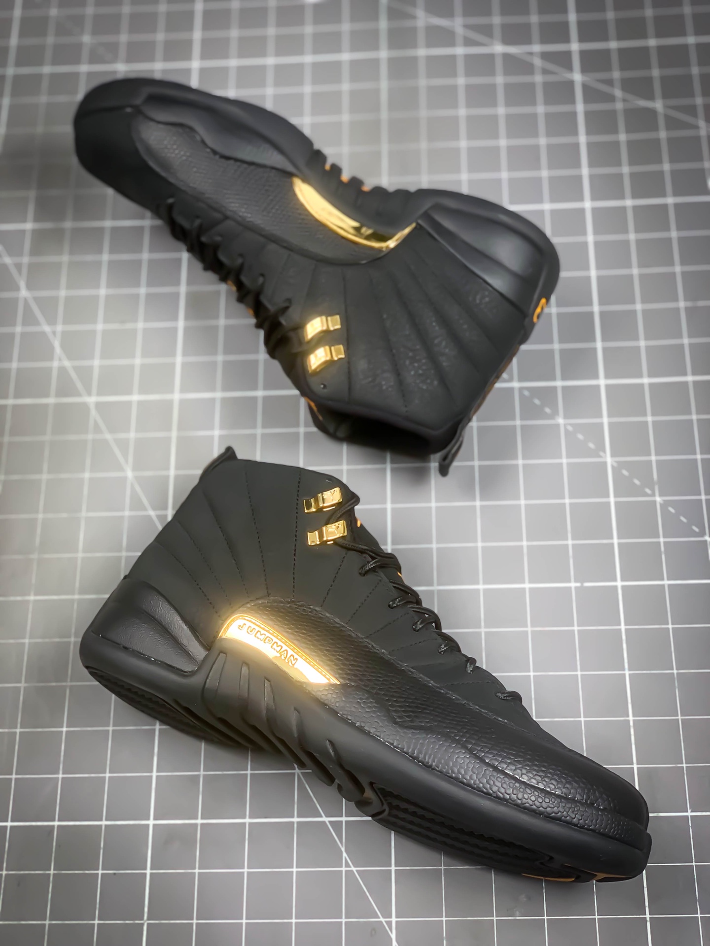 乔丹airjordan12retroblacktaxiaj12乔12黑金复古男子文化篮球鞋ct801