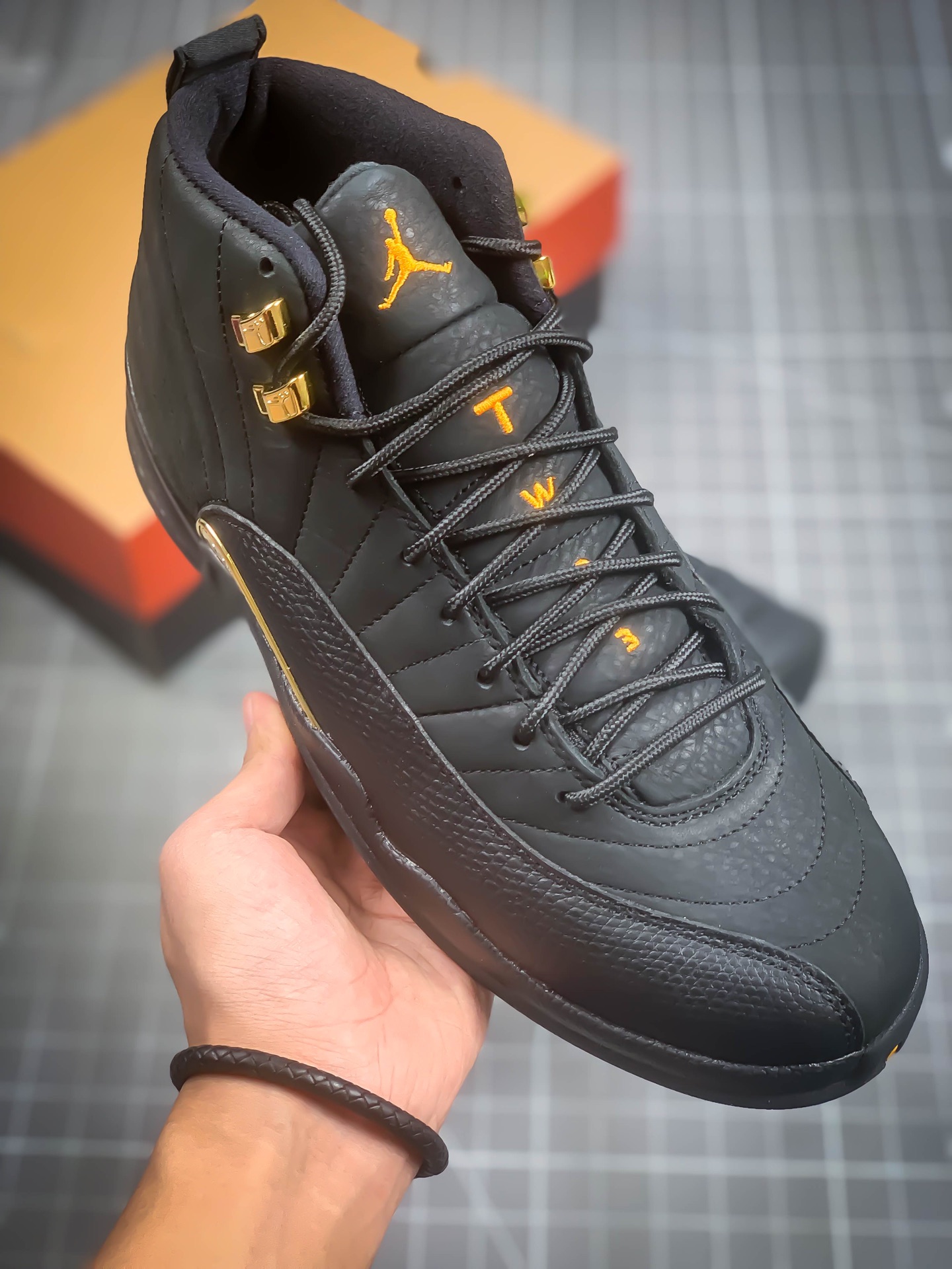 乔丹airjordan12retroblacktaxiaj12乔12黑金复古男子文化篮球鞋ct801