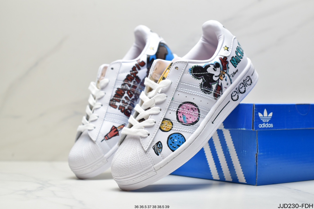 Clover adidas Originals Superstar Shell Toe Classic Versatile Casual Sneakers