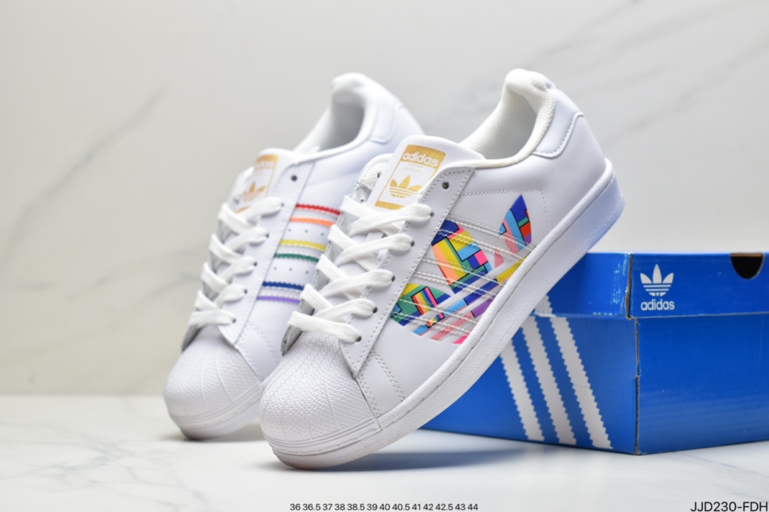 Clover adidas Originals Superstar Shell Toe Classic Versatile Casual Sneakers