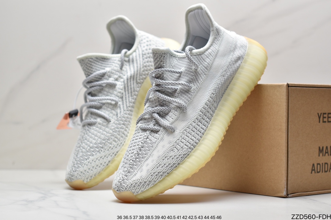 Kanye West x Adidas Yeezy Boost 350 V2 ”Light” Cotton White Jogging Shoes EG7492