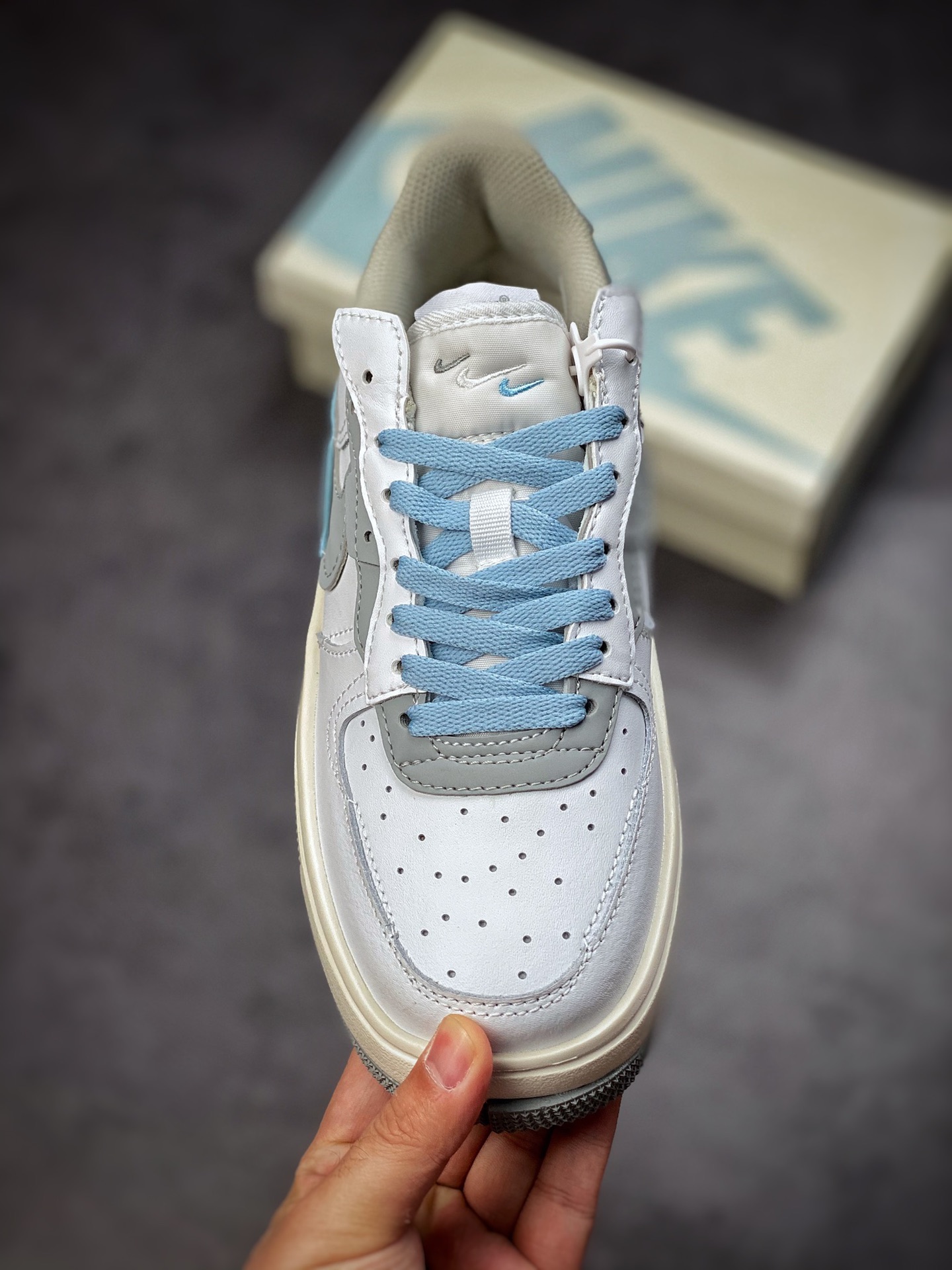 Nike Air Force 1 Fontanka ”White Gray Light Blue” Air Force Fontanka Series CW6688-601