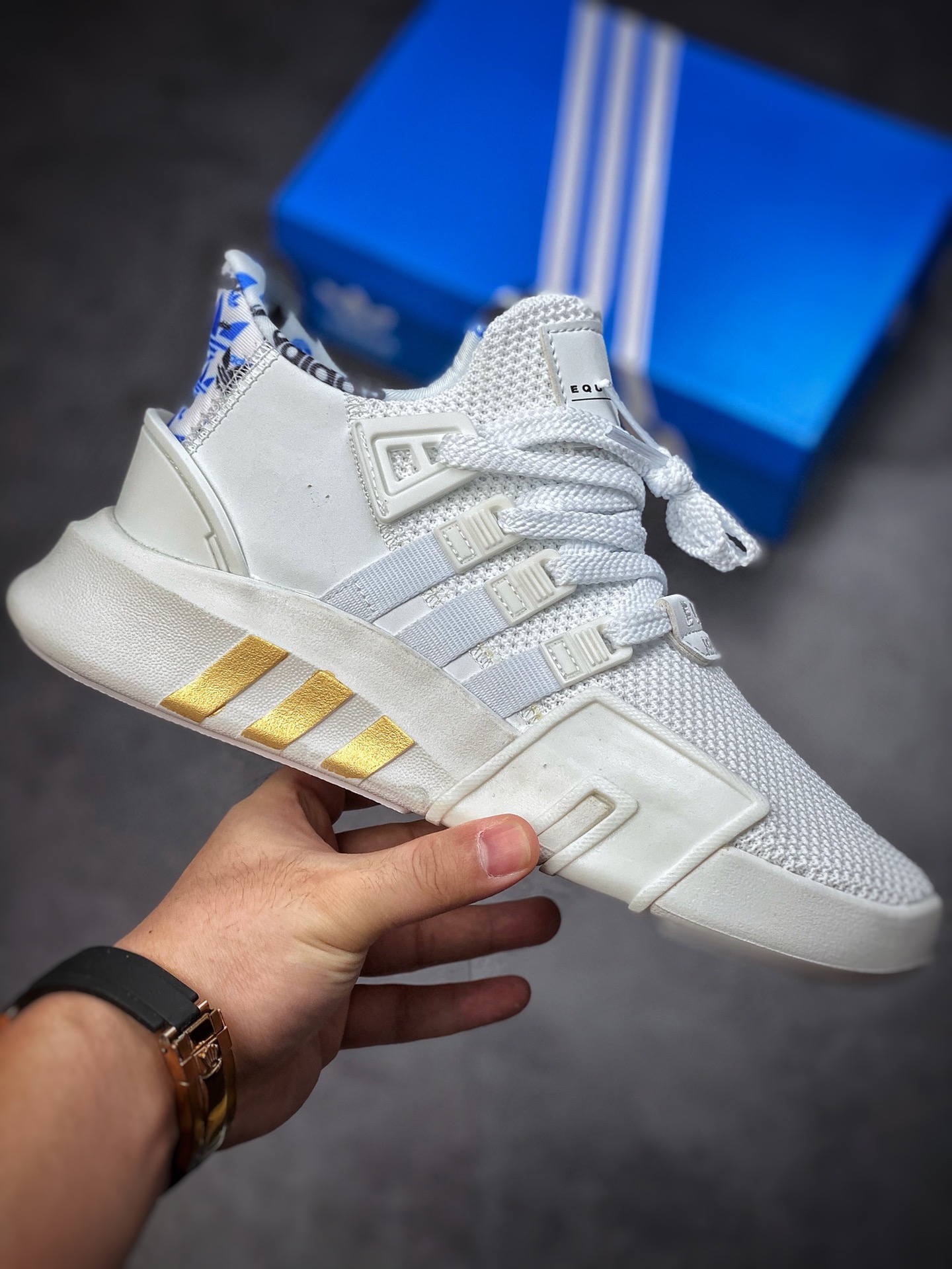 Adidas EQT Bask ADV White Black Blue F33856