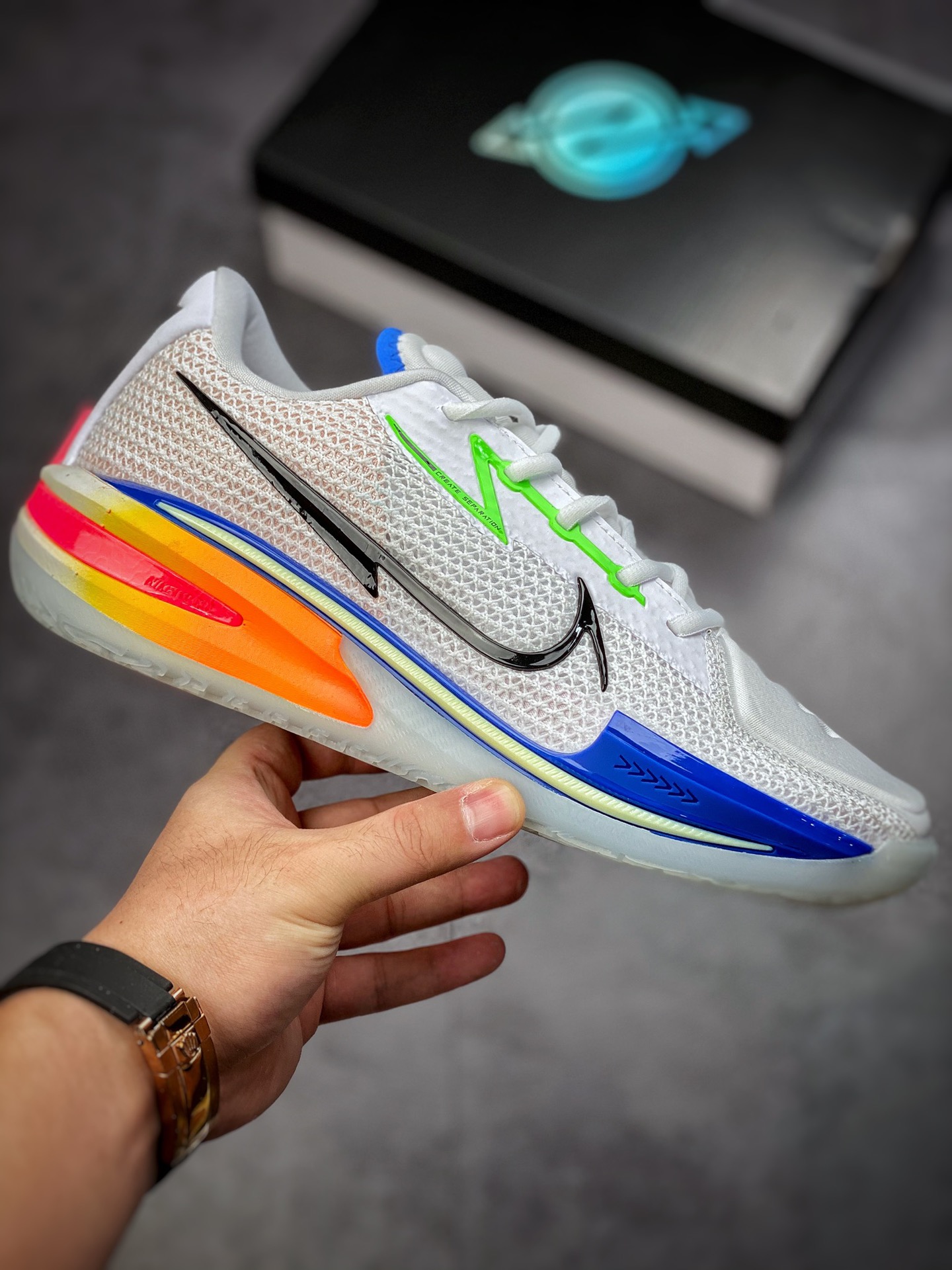 NIKE AIR ZOOM GT CUT EP Basketball Shoes White Black Blue DX4112-114