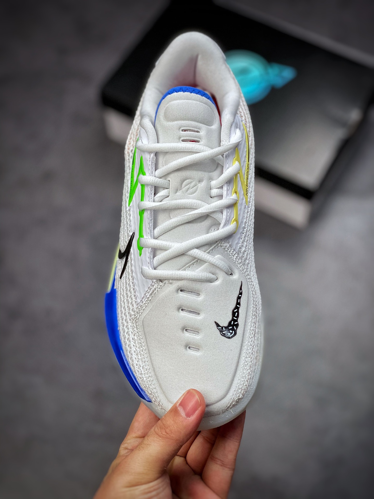 NIKE AIR ZOOM GT CUT EP Basketball Shoes White Black Blue DX4112-114